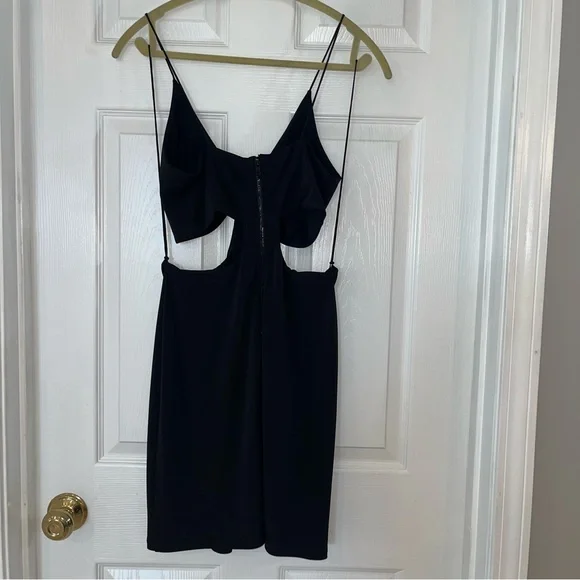 Alice +‎ Olivia Womens Black Havana Cutout Mini Dress Size 12 Vacation NEW